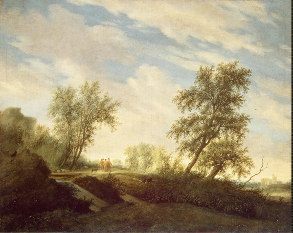 Landscape with Christ on the Road to Emmaus by Salomon van Ruysdael